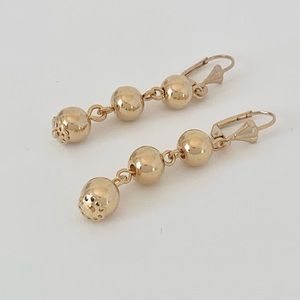 Gold filled ball earring